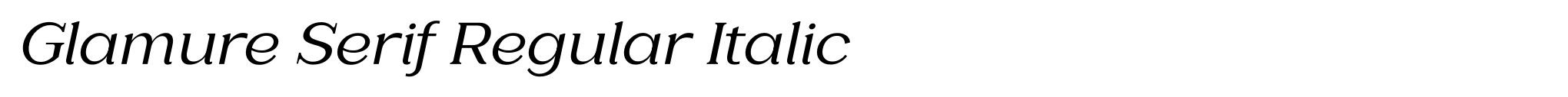 Glamure Serif Regular Italic image
